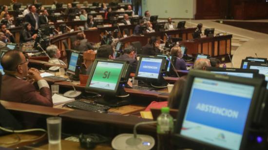 Votación en el Pleno de la Asamblea Nacional