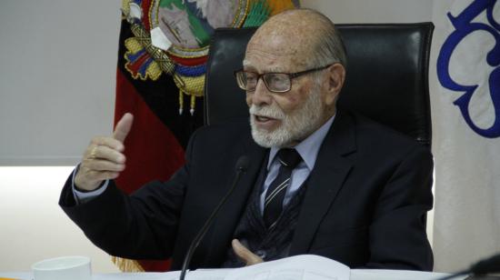 Julio César Trujillo, durante una de las sesiones del Consejo de Participación Ciudadana.