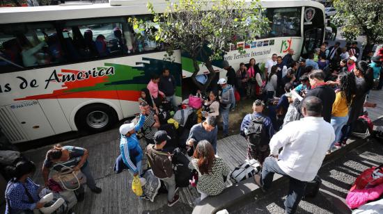 Venezolanos que retornaron a su país. en febrero de 2019.