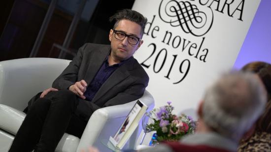 Patricio Pron en Casa de América, Madrid, en marzo de 2019