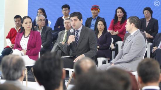 El vicepresidente Otto Sonnenholzner Sper en el lanzamiento del Acuerdo Nacional por la Democracia, el miércoles 22 de mayo de 2019.