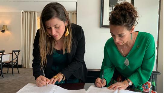 Ximena Casas y Catalina Martínez entregan la demanda ante el Comité de Derechos Humanos