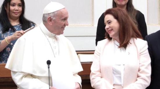 Imagen referencial. En mayo, como presidenta de la Asamblea de la ONU, María Fernanda Espinosa se reunió con el papa Francisco