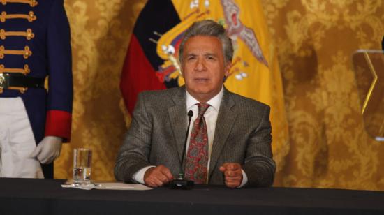 El presidente Lenín Morenoen una imagen de archivo en la Presidencia de la República.