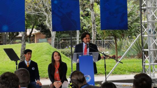 Foto Archivo: Andrés Michelena, ministro de Telecomunicaciones, en un evento del proyecto Ecuador Digital.