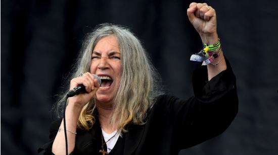 Patti Smith en el festival Glastonbury, en junio de 2015.