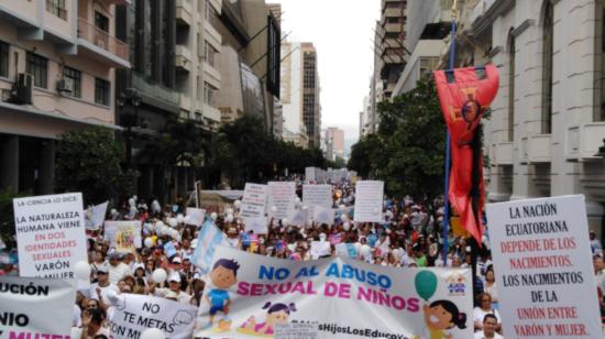 Imágenes de la marcha realizada esta mañana en Guayaquil.