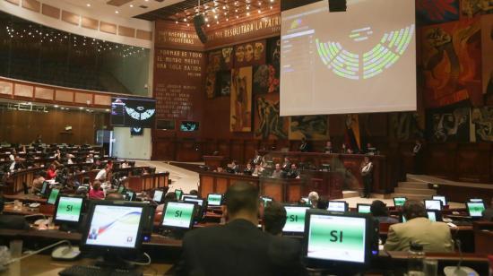 El Pleno de la Asamblea Nacional durante una votación.