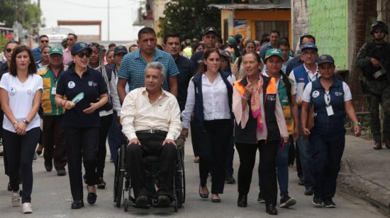 Recorrido del presidente Lenín Moreno por la parroquia Tarifa en el cantón Samborondón.