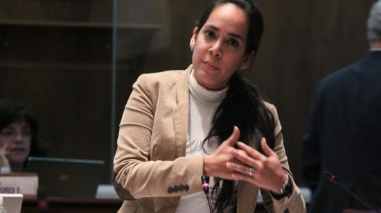 Asambleísta Viviana Bonilla, durante una sesión del Pleno de la Asamblea Nacional.