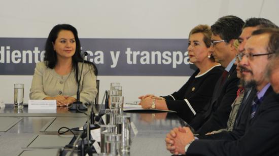 Foto Archivo: visita protocolar de Paulina Aguirre, presidenta de la Corte Nacional de Justicia, al Consejo de la Judicatura.