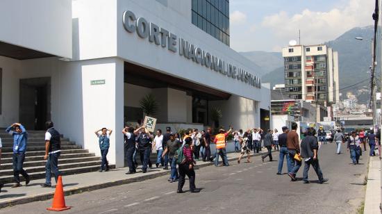 Fachada del edificio de la Corte Nacional de Justicia, en el norte de Quito.