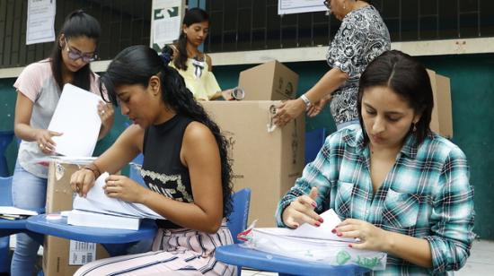 Conteo de votos en las pasadas elecciones. 