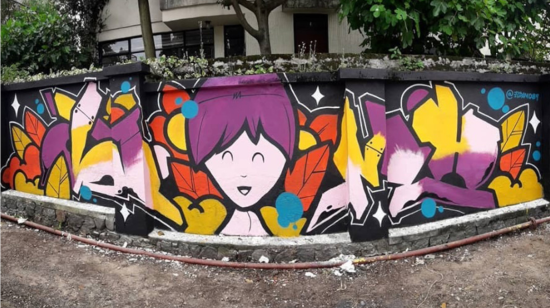 Mural de arte urbano en la avenida 12 de octubre y Alfredo Mena, en Quito. 