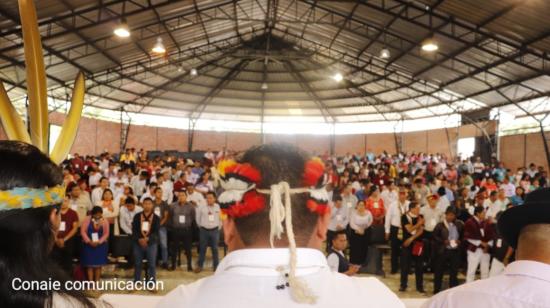 Asamblea nacional de la Conaie realizada el 23 de agosto de 2019, en Rukullakta, provincia del Napo.