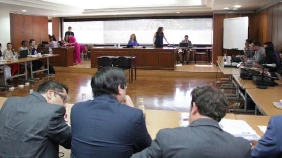 La jueza Daniella Camacho presidió la audiencia de testimonio anticipado de Pamela Martínez el martes 3 de septiembre de 2019.