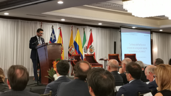 El ministro Iván Ontaneda participó en el V Encuentro Iberoamericano sobre la Alianza del Pacífico. 