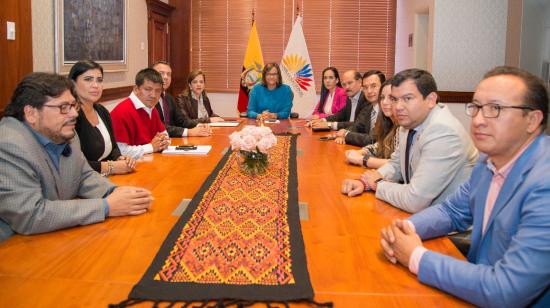 Una de las citas entre los jefes de bloque de la Asamblea y la ministra de Gobierno, María Paula Romo, fue el 6 de diciembre de 2018.