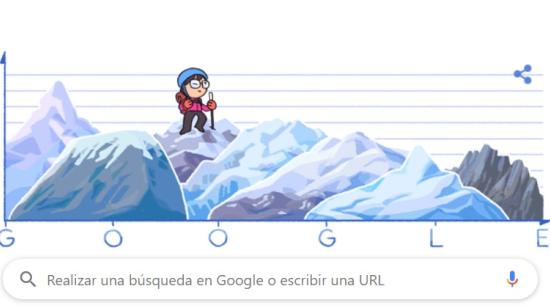 Google recuerda a la primera mujer en coronar el Everest: Junko Tabei. 
