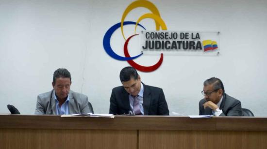 Los jueces de Sala Especializada de los Penal en Guayas, Pedro Ortega, Juan Paredes y José Poveda.