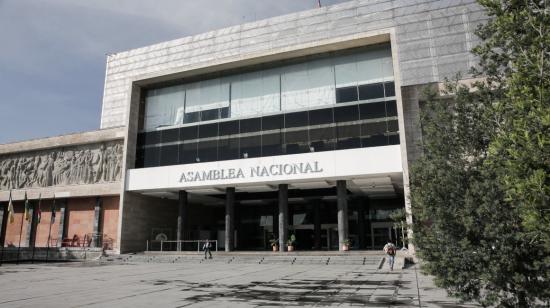 Fachada de la Asamblea Nacional, en Quito. 