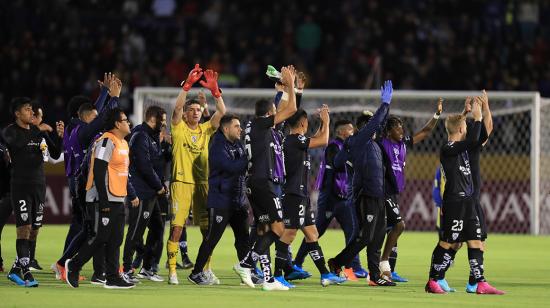 Los jugadores de Independiente del Valle celebran la clasificación a la final de la Copa Sudamericana. 