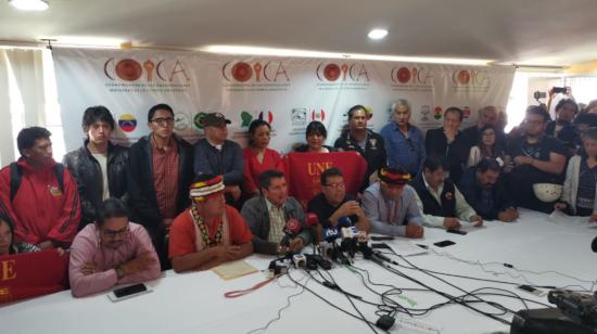 Los representantes de los movimientos sociales ratificaron el paro indefinido.