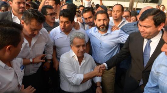 Las distintas funciones del Estado dieron su respaldo al presidente Lenín Moreno, luego de una reunión realizada en Guayaquil, el 8 de octubre de 2019.