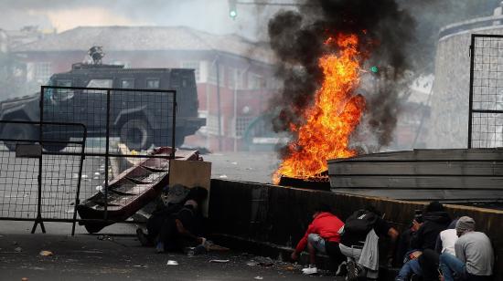 Manifestantes indígenas protestaron por segundo día en Quito. 