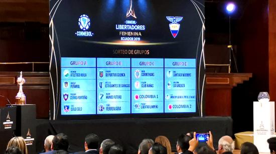 Sorteo de la Copa Libertadores femenina en Quito. 