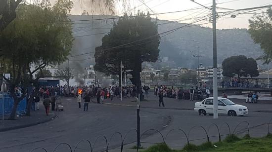 Inmediaciones del Mercado Mayorista de Quito el 12 de octubre.