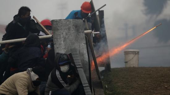 Protestas en contra de las medidas económicas del Gobierno. Foto tomada durante la jornada del domingo del 13 de octubre de 2019.