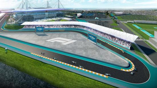 Circuito de Miami, en donde una parte de la carrera se realizaría en los terrenos del estadio Hard Rock.