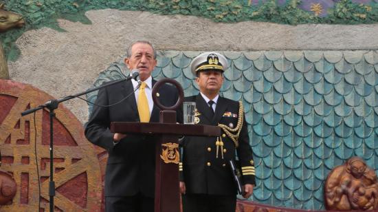 El ministro de Defensa, Oswaldo Jarrín, asistió a una reunión en el Pentágono en Washington. 