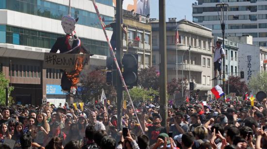 Protestas en Concepción en contra del gobierno de Sebastián Piñera, el pasado 23 de octubre.