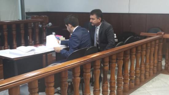 Marcelo Vega (dcha.), exdirectivo de Coopera, durante el segundo día de la audiencia de juzgamiento, el 17 de septiembre de 2019.