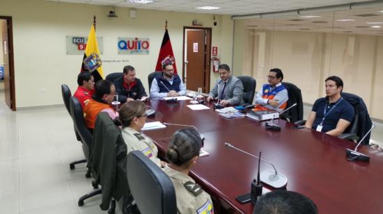 Autoridades del gobierno y del Municipio de Quito dieron una rueda de prensa en el ECU 911 sobre la recuperación de un densímetro nuclear en Quito.