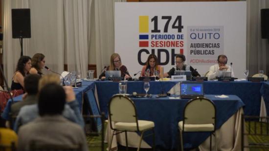 Una de las sesiones finales del 174 Período de Sesiones de la CIDH en Quito.