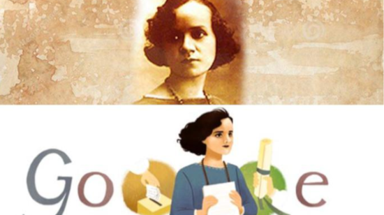 La imagen que aparece en el buscador Google en homenaje a la ecuatoriana Matilde Hidalgo de Prócel.