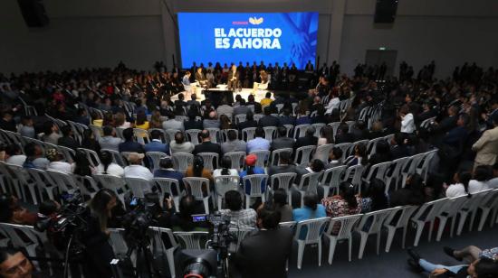 El Acuerdo Nacional se lanzó el 6 de mayo de 2019 con la presencia del presidente, Lenín Moreno.