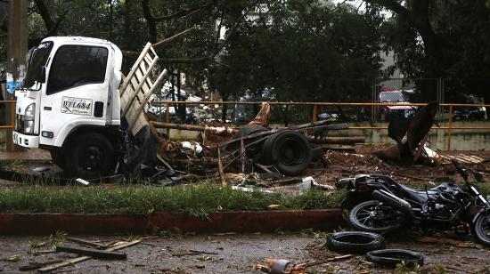 Así amaneció hoy Santander de Quilichao tras el ataque con explosivos.