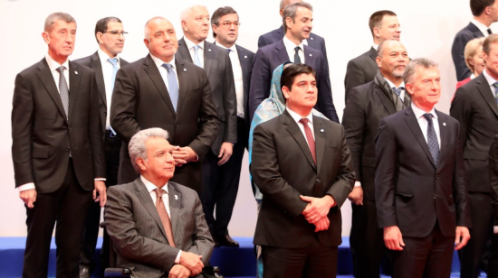 El presidente Lenín Moreno participa en la foto oficial de la Cumbre del Clima que se celebra en Madrid, España.