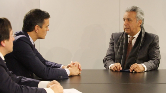 El Primer Mandatario, Lenín Moreno se reunió con el presidente del gobierno español, Pedro Sánchez, en Madrid.