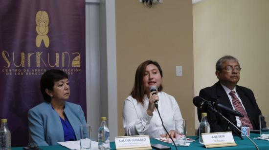 Ana Vera, directora de Surkuna, durante una rueda de prensa el 3 de diciembre de 2019.