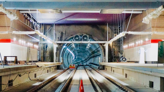 Este mes concluye la obra civil del Metro de Quito. En enero de 2020 se inician los trabajos de electrificación.