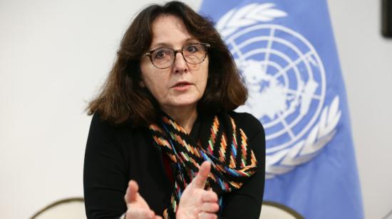 Dubravka Simonovic, relatora especial de la ONU sobre la violencia contra la mujer, en su visita a Ecuador.