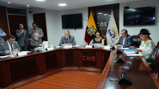 Sesión del pleno del CNE del 10 de diciembre de 2019.