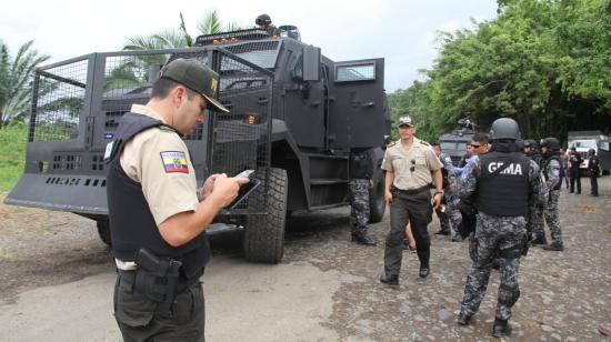 En abril de 2018, una patrulla policial recorre varios puntos de la frontera norte.