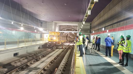 Imagen de la parada La Carolina del Metro de Quito, el 27 de diciembre de 2019.