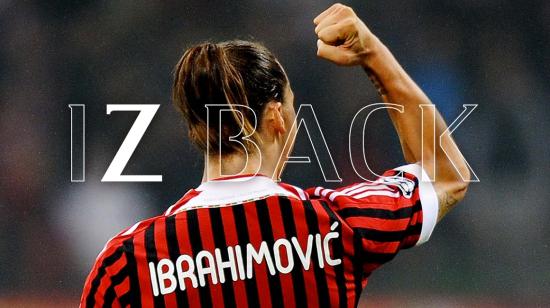 Zlatan Ibrahimovic en una imagen realizada por el AC Milan, tras el regreso del futbolista en 2019.